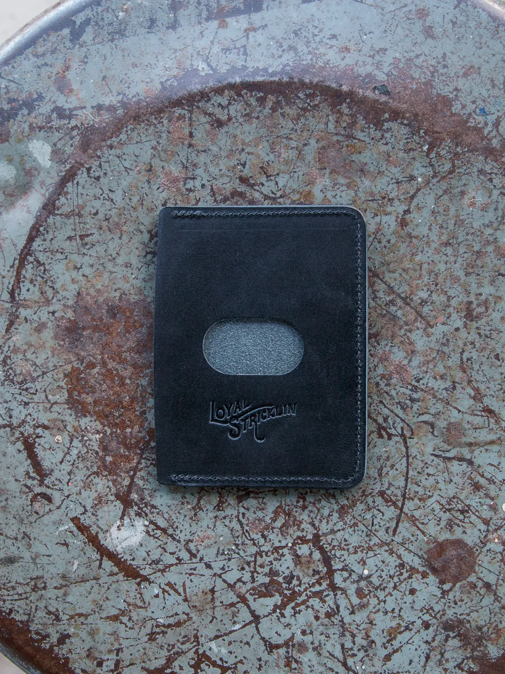 Frank Wallet - Horween Black Essex