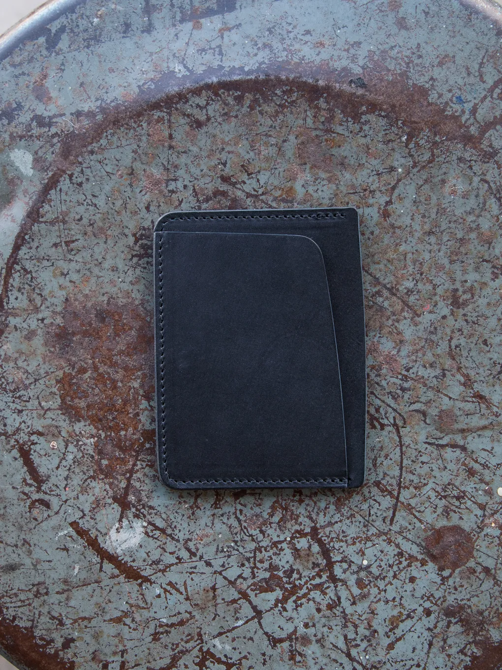 Frank Wallet - Horween Black Essex