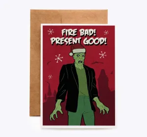 Frankenstein's Monster Christmas Card