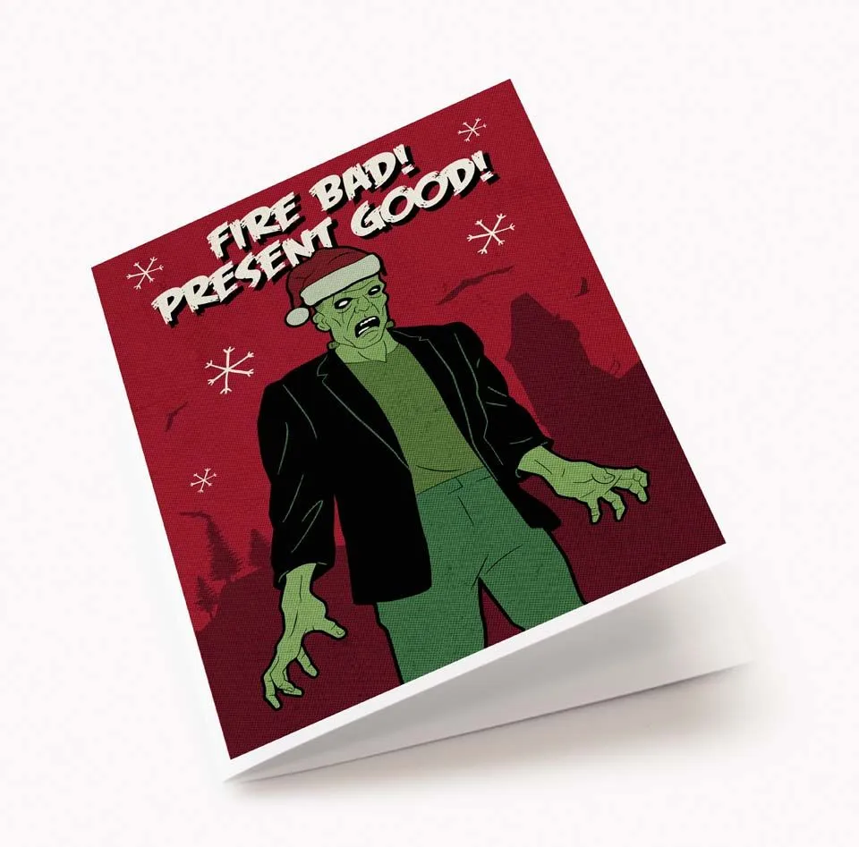 Frankenstein's Monster Christmas Card