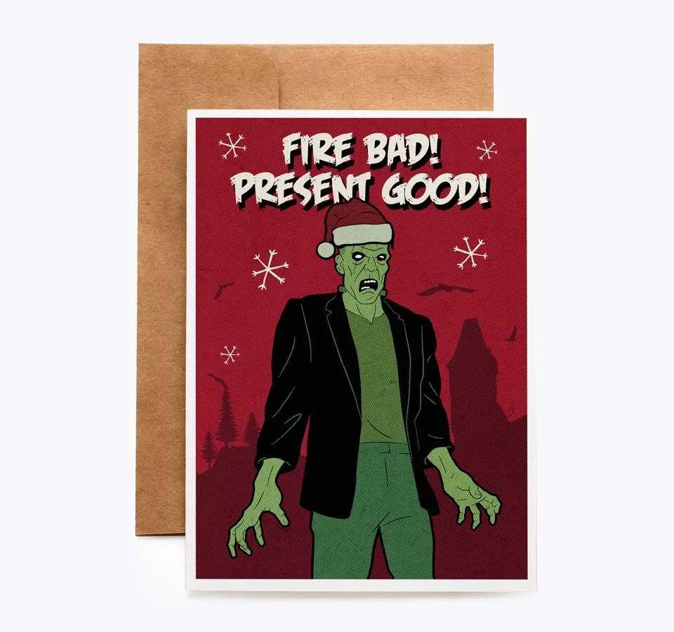 Frankenstein's Monster Christmas Card