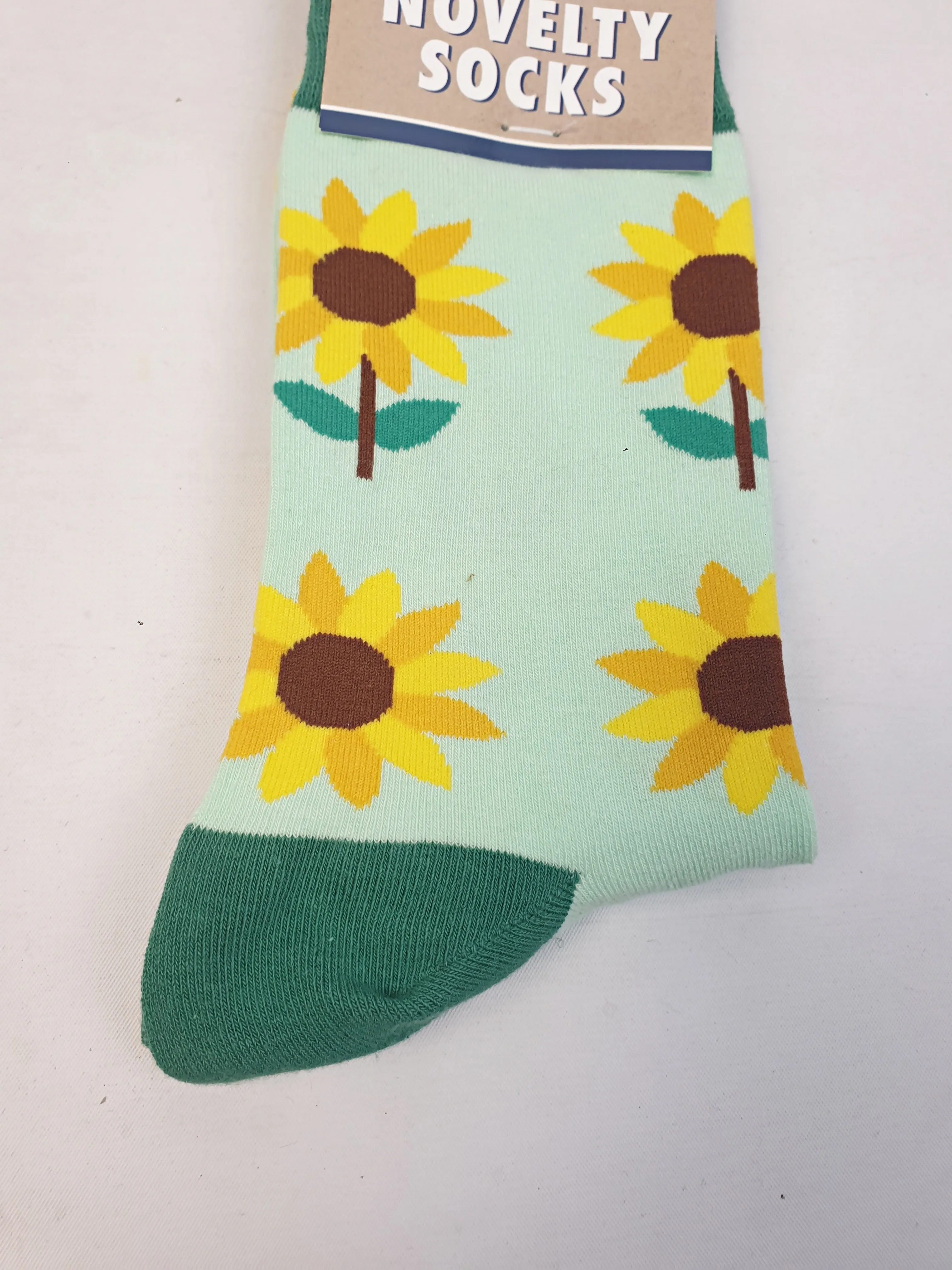 Frankie & Me novelty socks with sunflower print