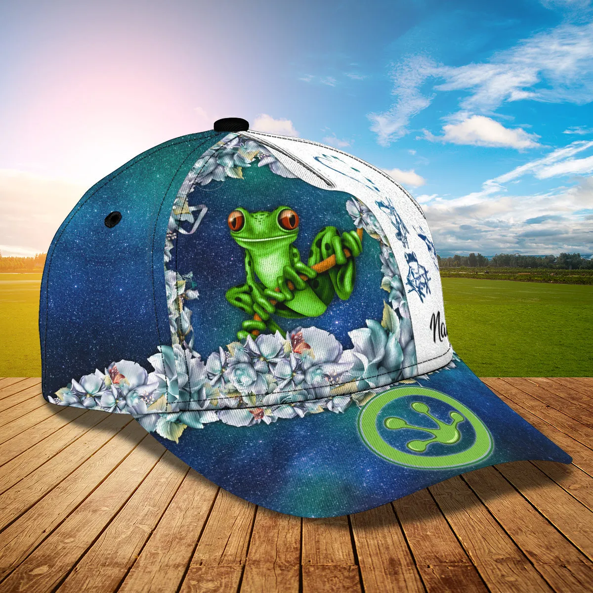 Frog - Personalized Name Cap -Loop- H9h3-387