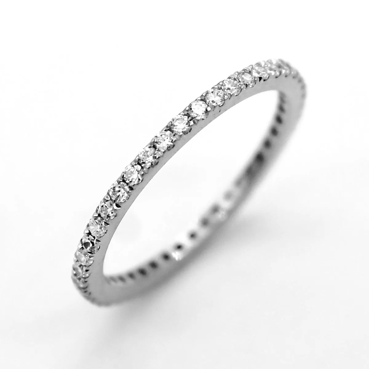 Full Classic Simulated Diamond Eternity Band Ring