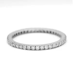 Full Classic Simulated Diamond Eternity Band Ring
