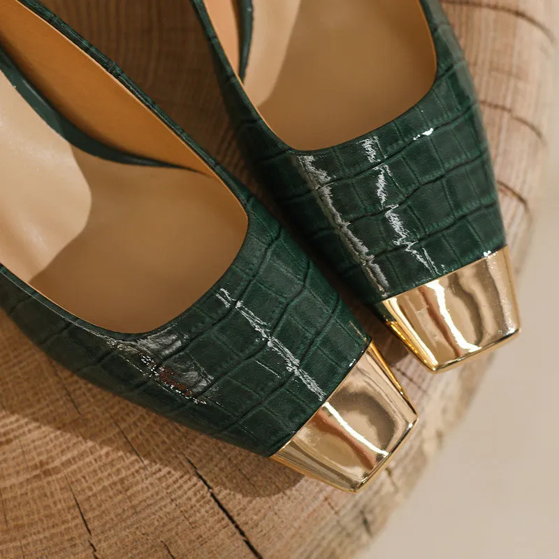 Gaia Green Kitten Heels