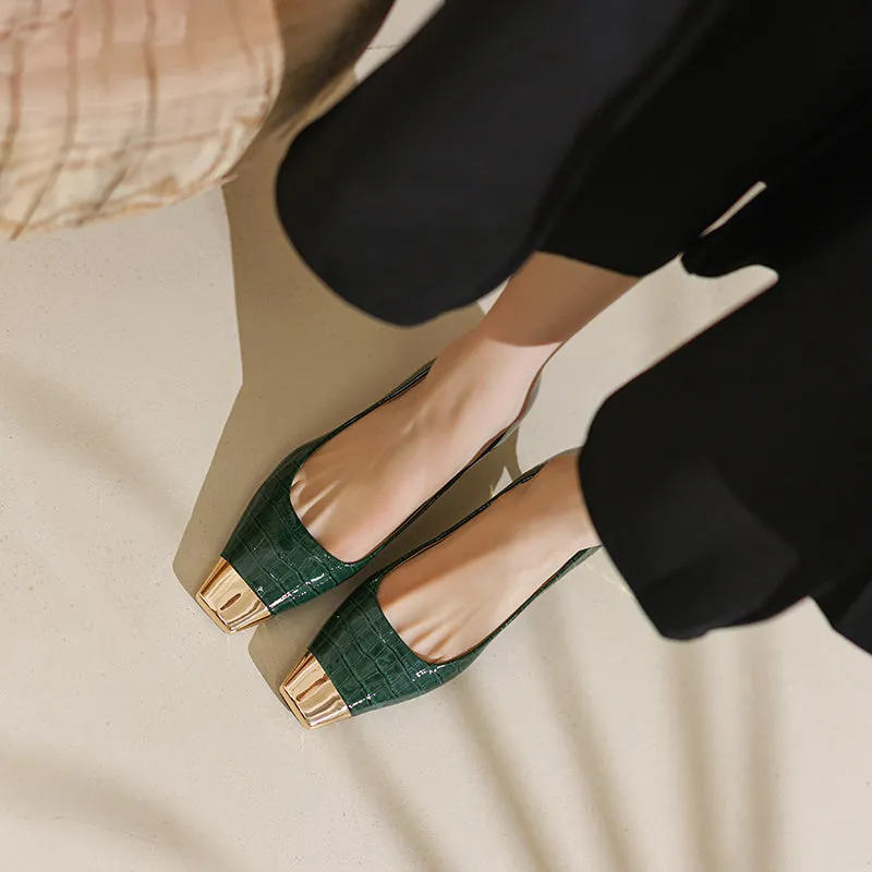 Gaia Green Kitten Heels