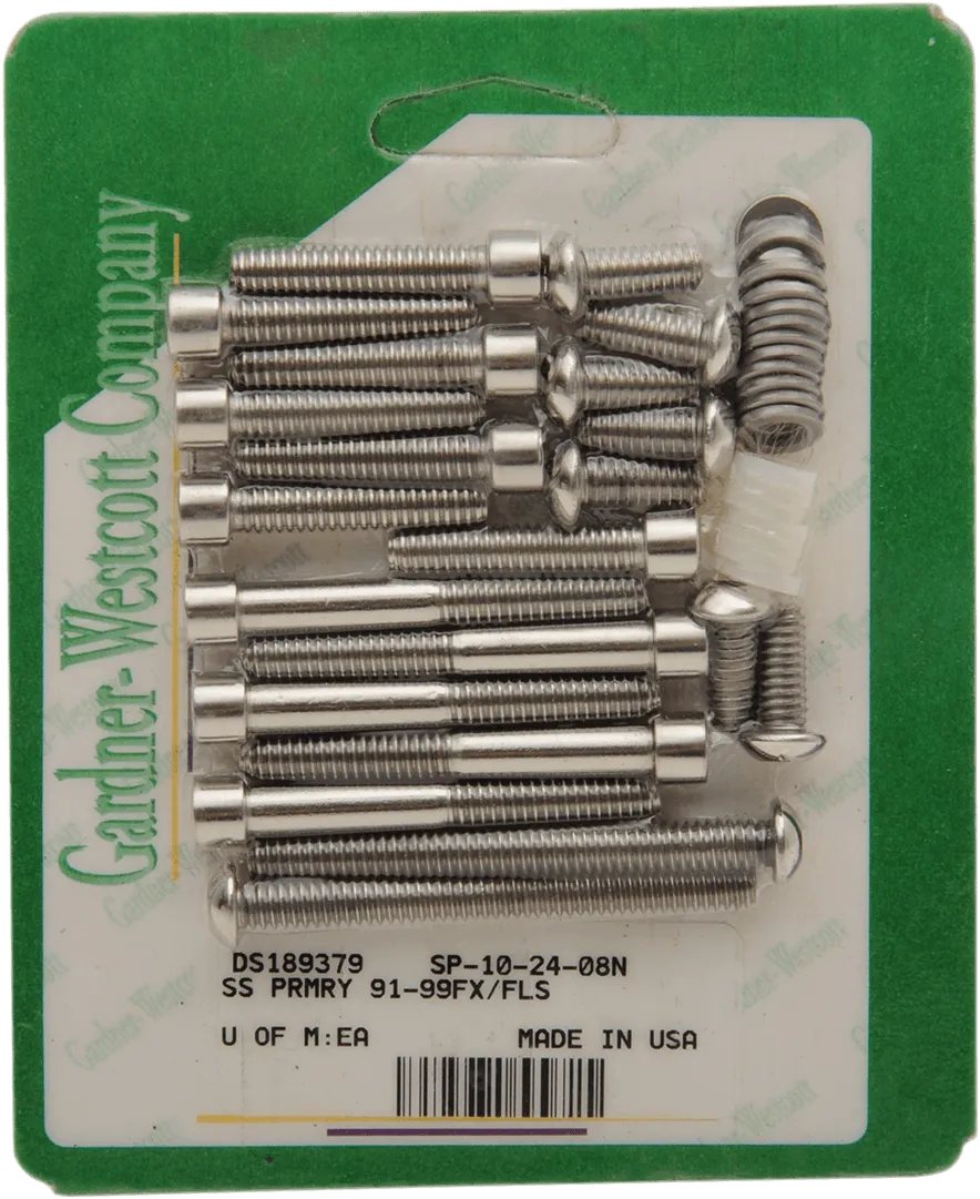 Gardner-Westcott SP-10-24-08N Primary Stainless Steel Socket-Head Bolt Kit
