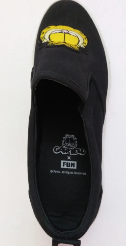 Garfield Men's Black Slip On Shoes