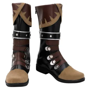 Genshin Impact Diluc Ragnvindr Cosplay Shoes Boots Halloween Costumes Accessory Custom Made