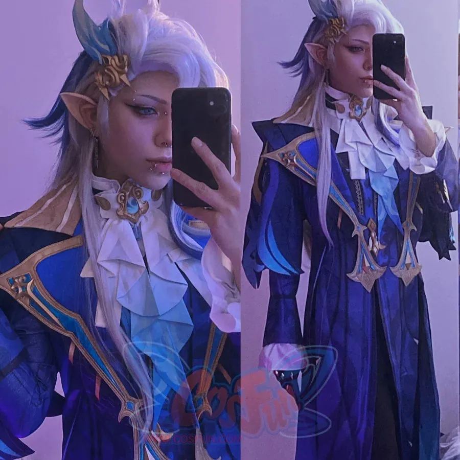 Genshin Impact Neuvillette Cosplay Costume C08563  AA