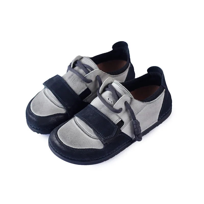 Genuine Leather Round Toe Soft Sole All-match Comfortable Women's Shoes