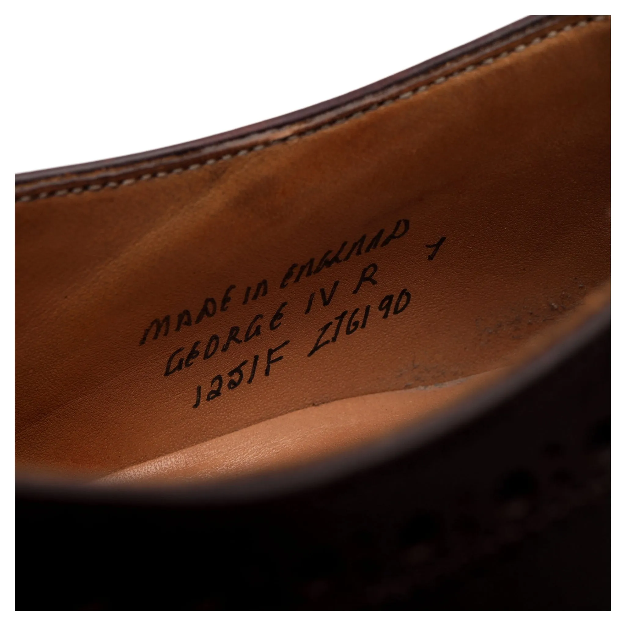 'George IV' Burgundy Leather Derby Brogue UK 7 F