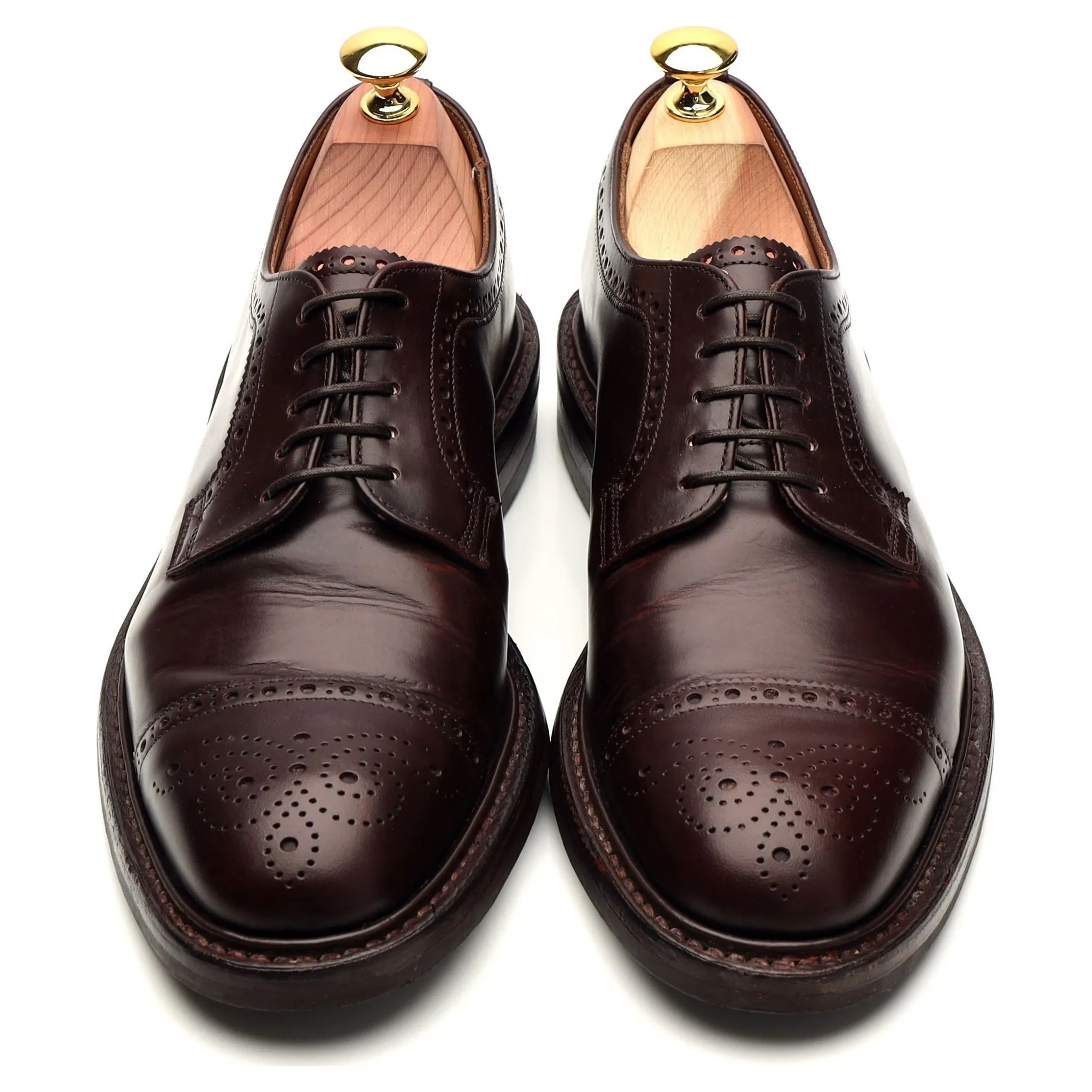 'George IV' Burgundy Leather Derby Brogue UK 7 F