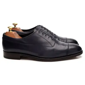 Gieves & Hawkes Navy Blue Leather Oxford UK 9 F