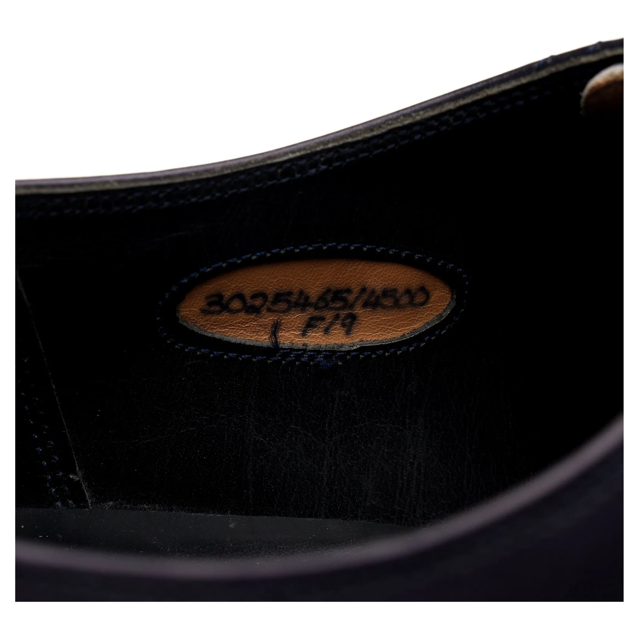 Gieves & Hawkes Navy Blue Leather Oxford UK 9 F