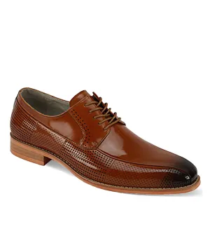 Giovanni Oliver Oxford Perforated Shoes - Tan