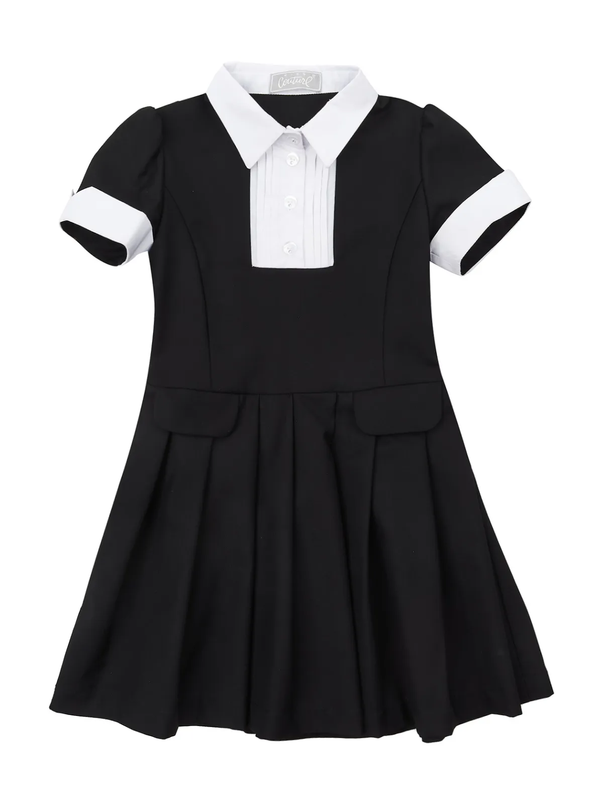 Girls Spooky Wednesday Uniform Costume Dress