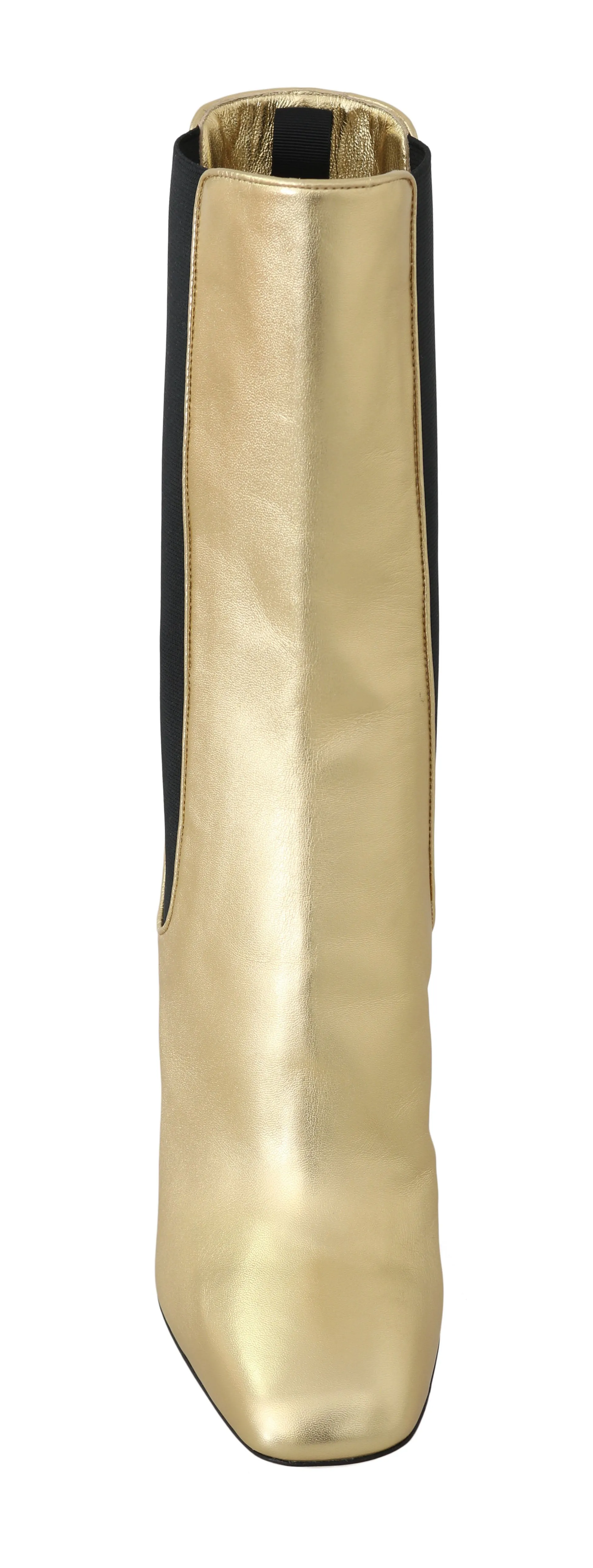 Gold Nappa Leather Chelsea Boots