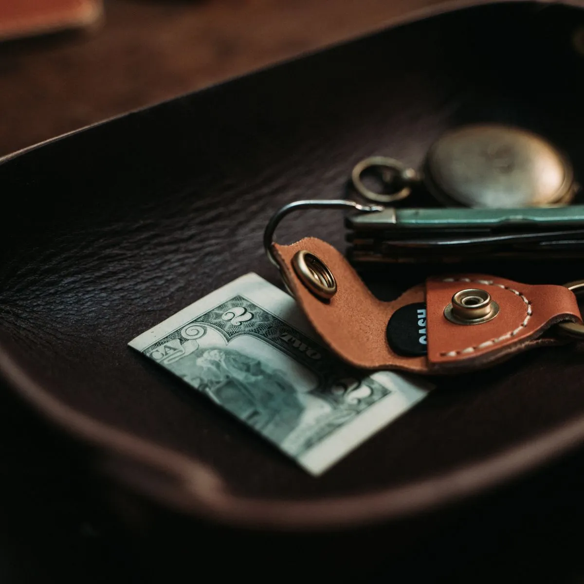 Golden Age Supply Genuine Leather Valet Tray