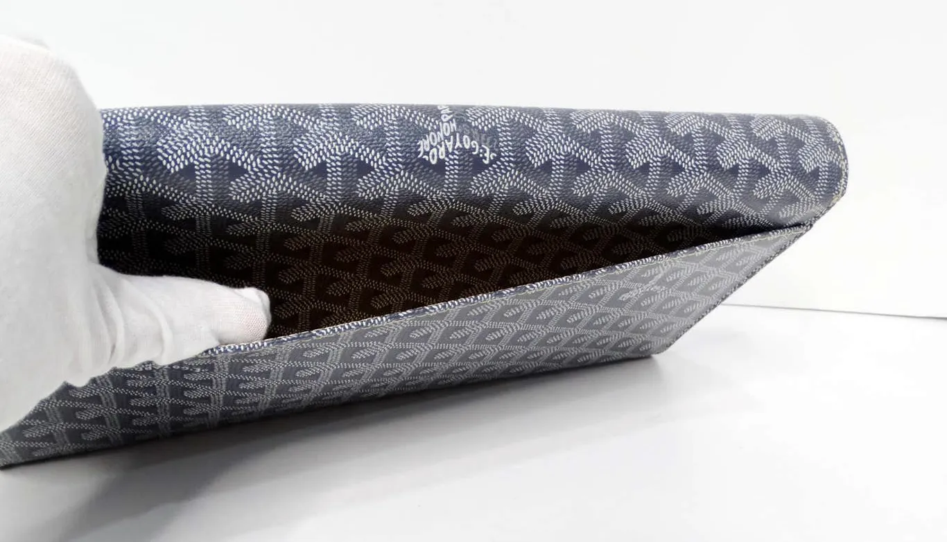 Goyard Monte Carlo Bois Clutch Grey