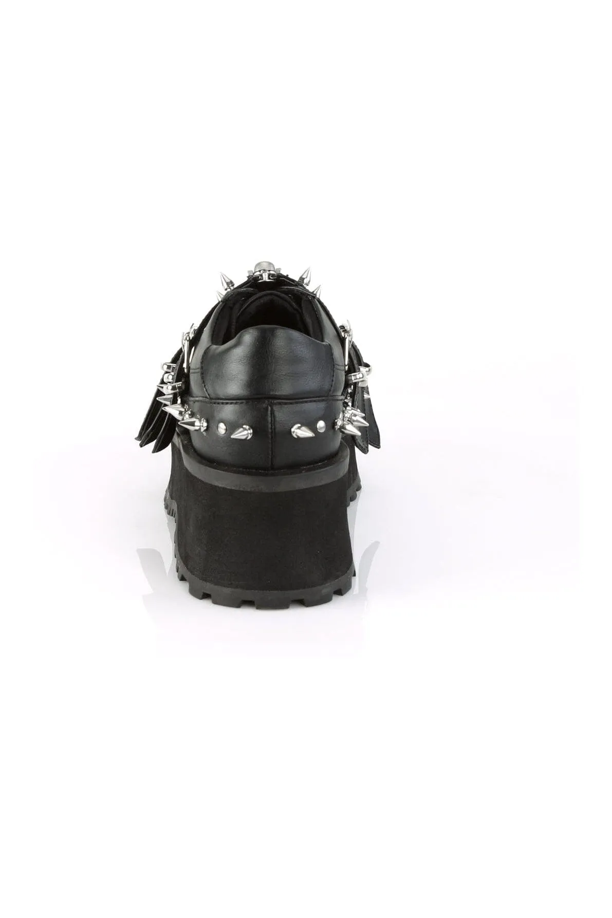 GRAVEDIGGER-03 Black Vegan Leather Cyber Shoe