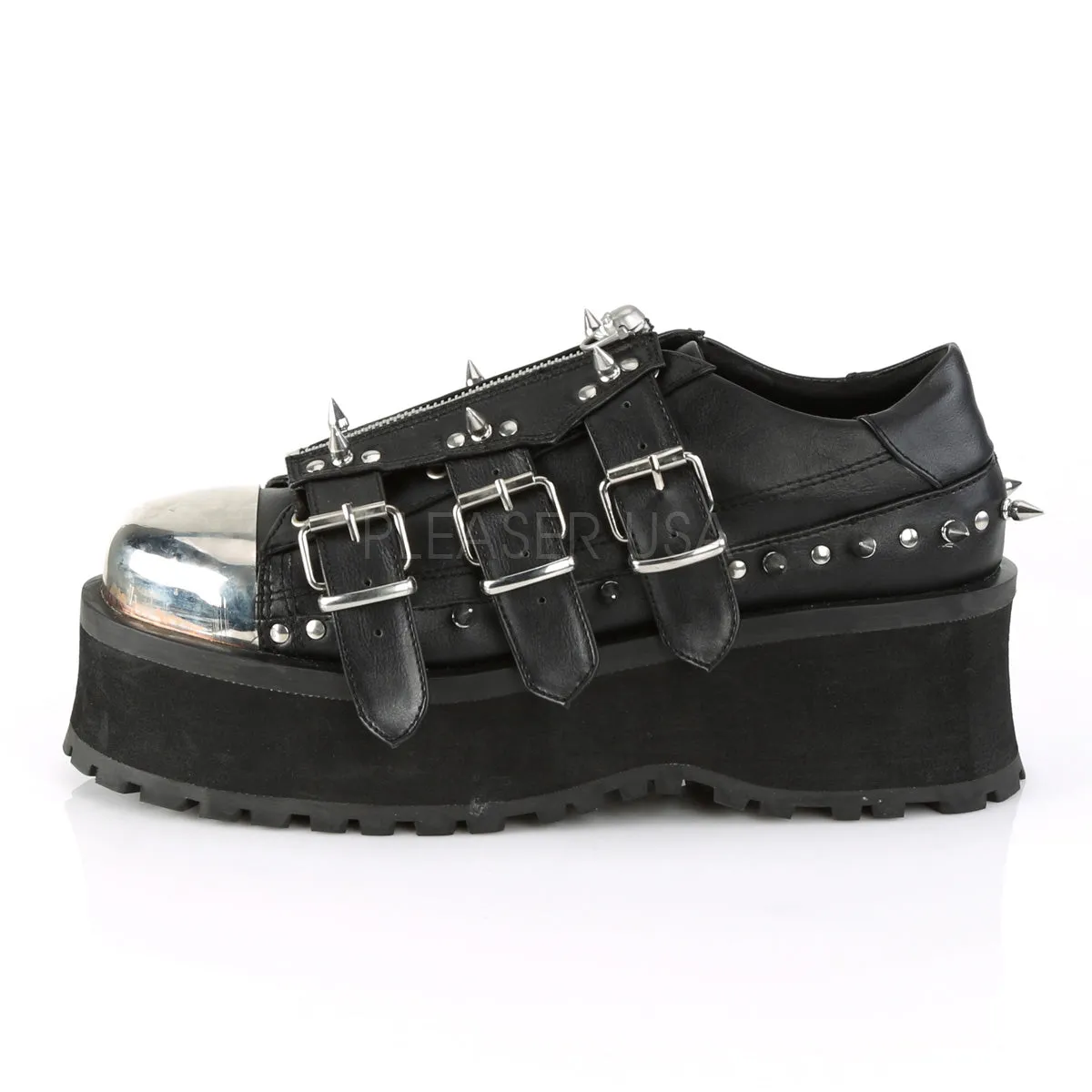 GRAVEDIGGER-03  Black Vegan Leather