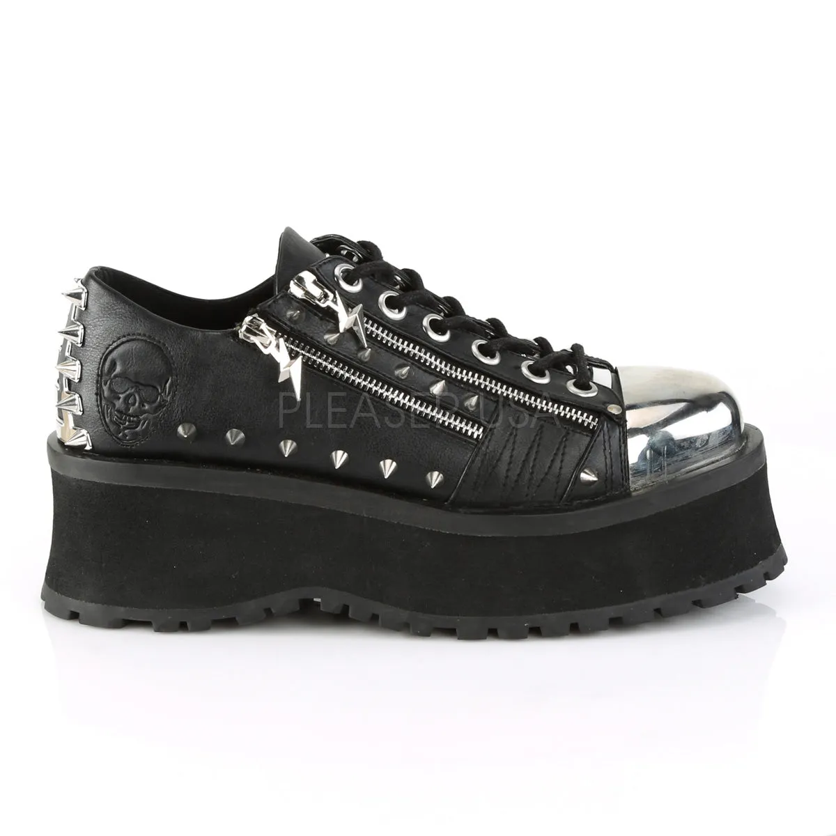 GRAVEDIGGER-04  Black Vegan Leather