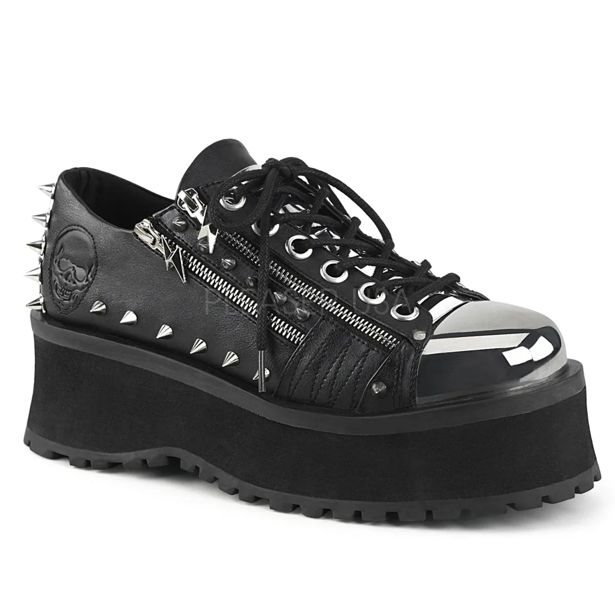 GRAVEDIGGER-04  Black Vegan Leather
