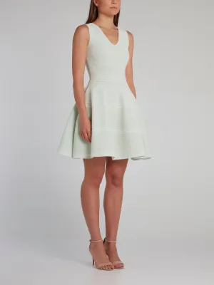 Green Circle Cut Mini Dress