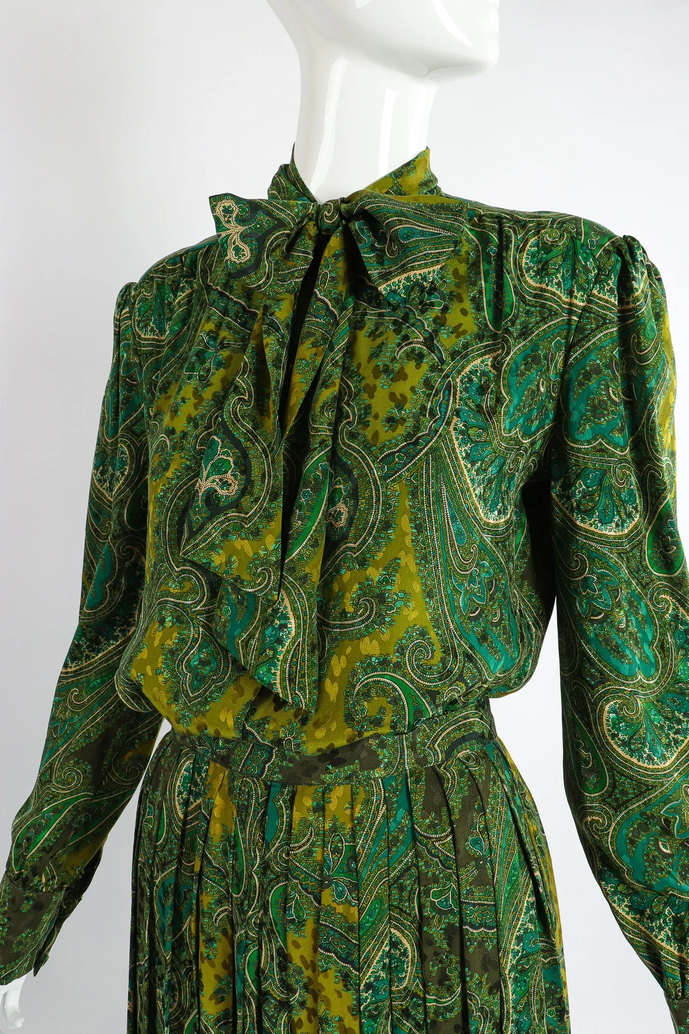 Green Paisley Palazzo Pant Set
