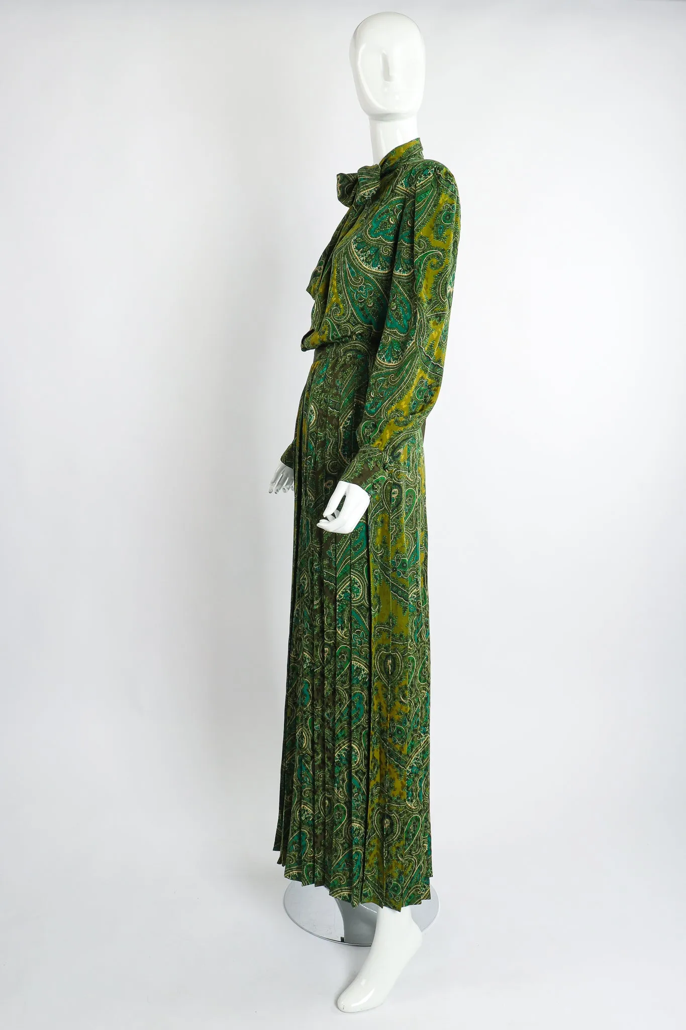Green Paisley Palazzo Pant Set