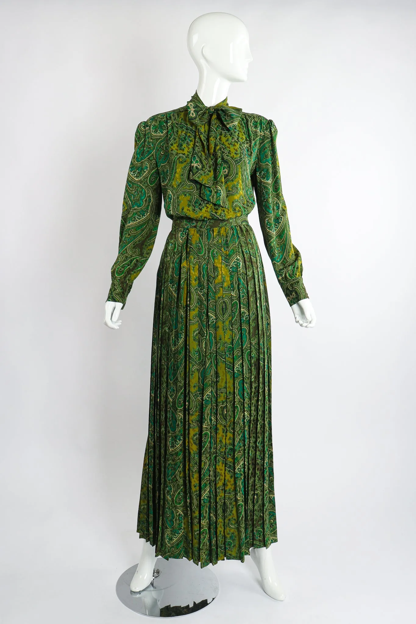 Green Paisley Palazzo Pant Set