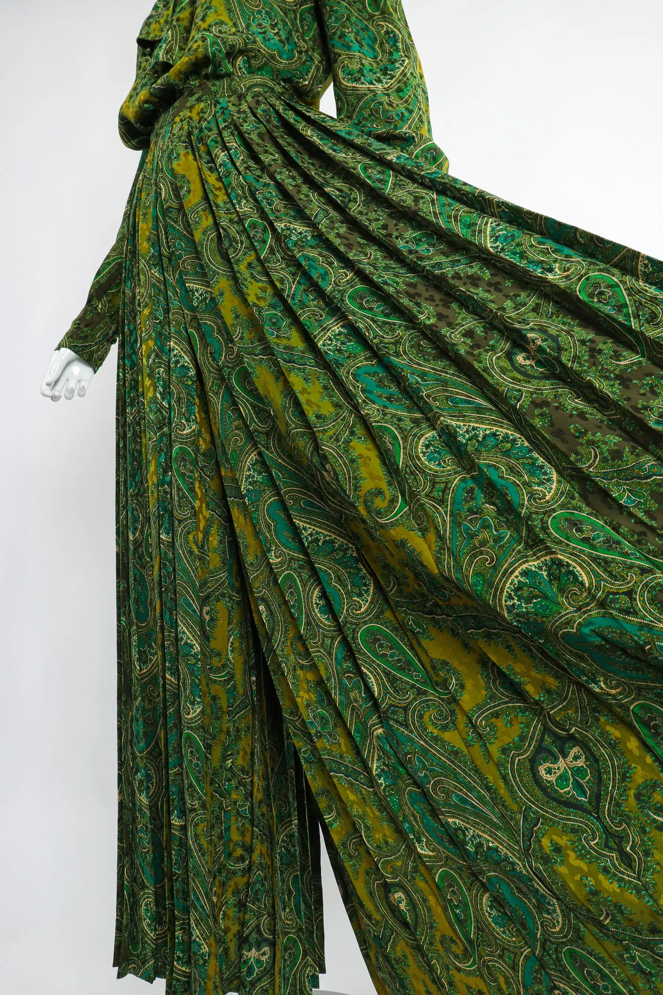 Green Paisley Palazzo Pant Set