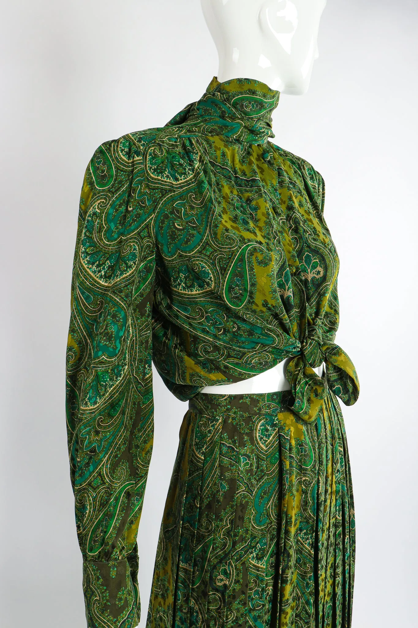 Green Paisley Palazzo Pant Set