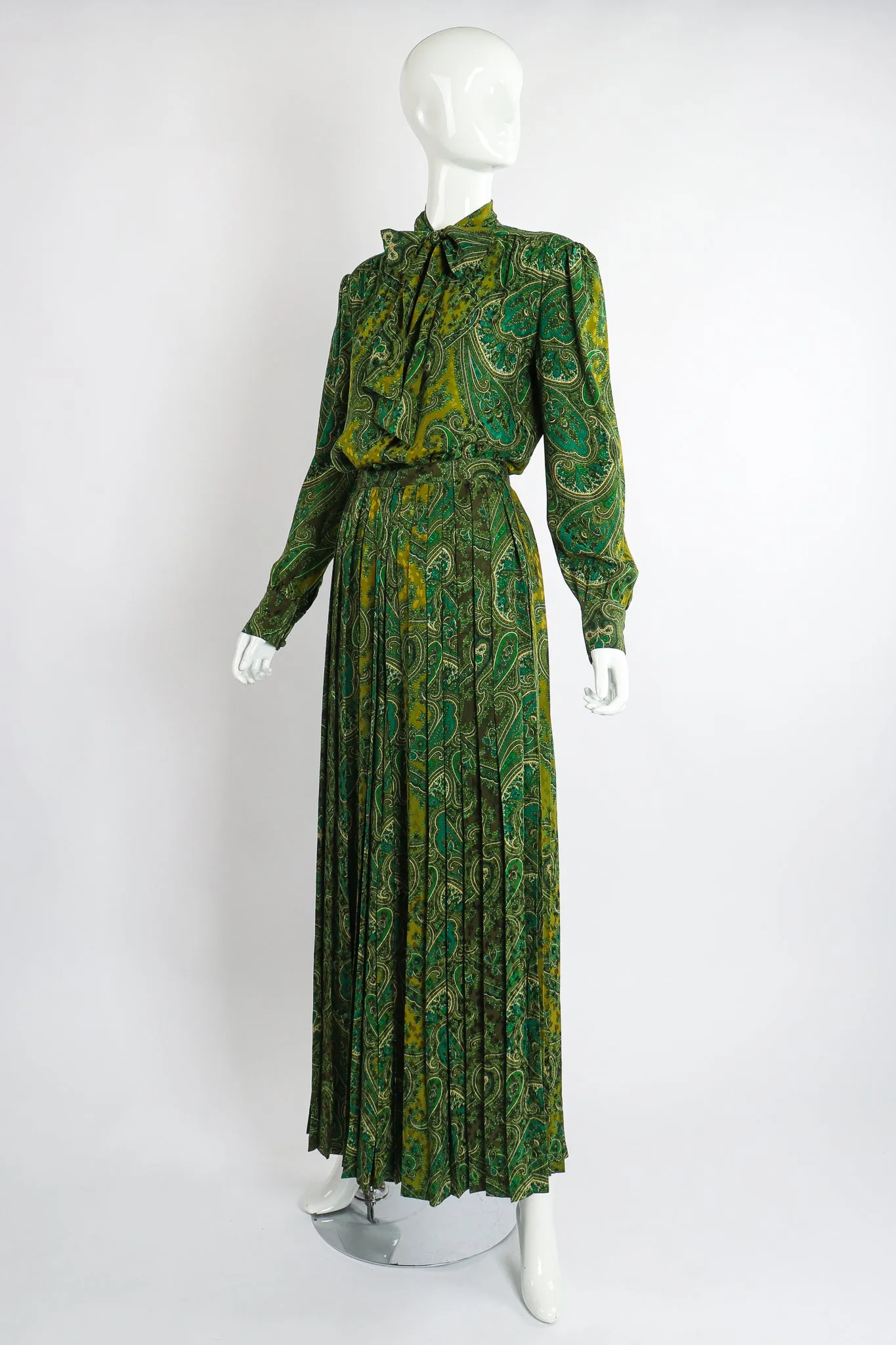 Green Paisley Palazzo Pant Set