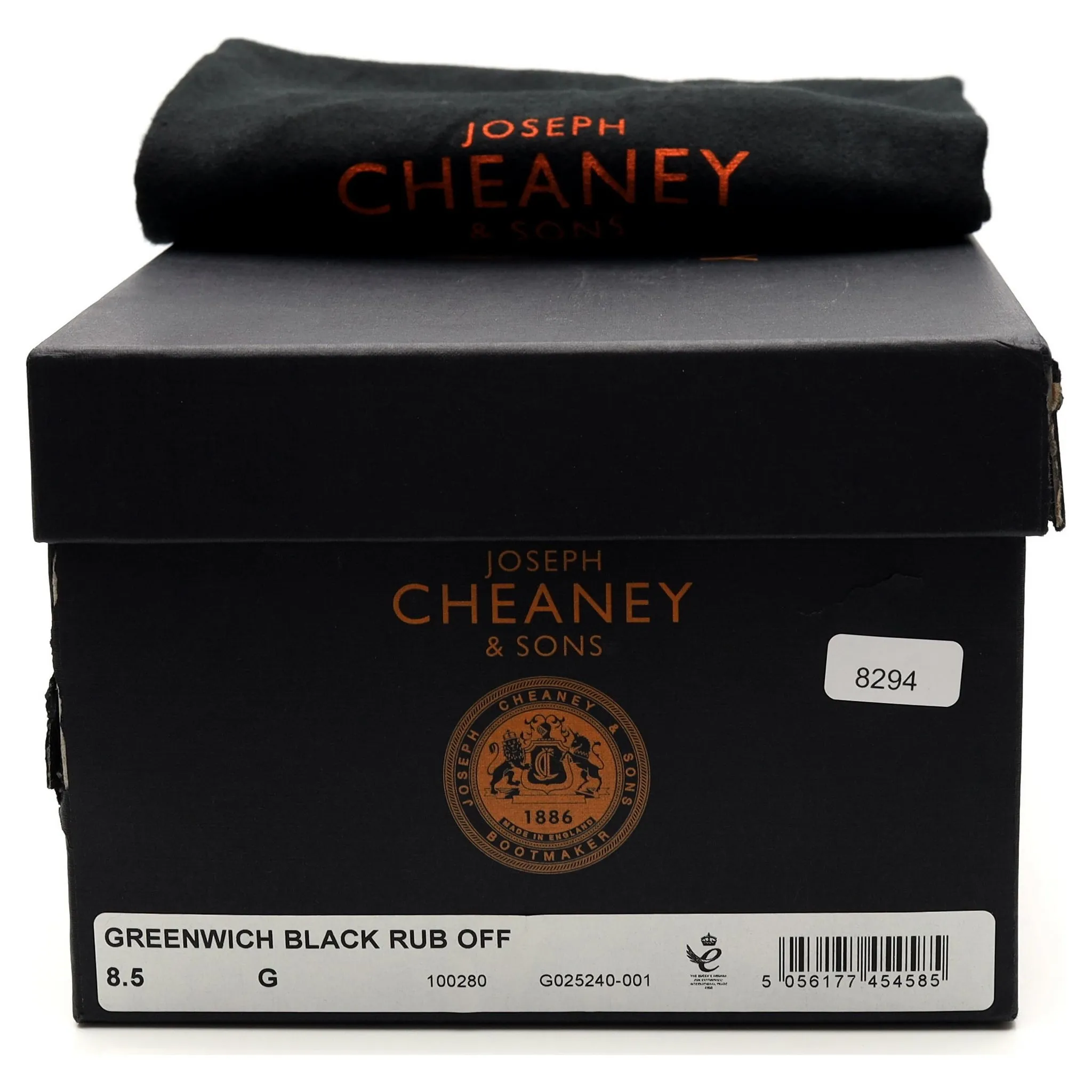 'Greenwich' Black Leather Oxford UK 8.5 G