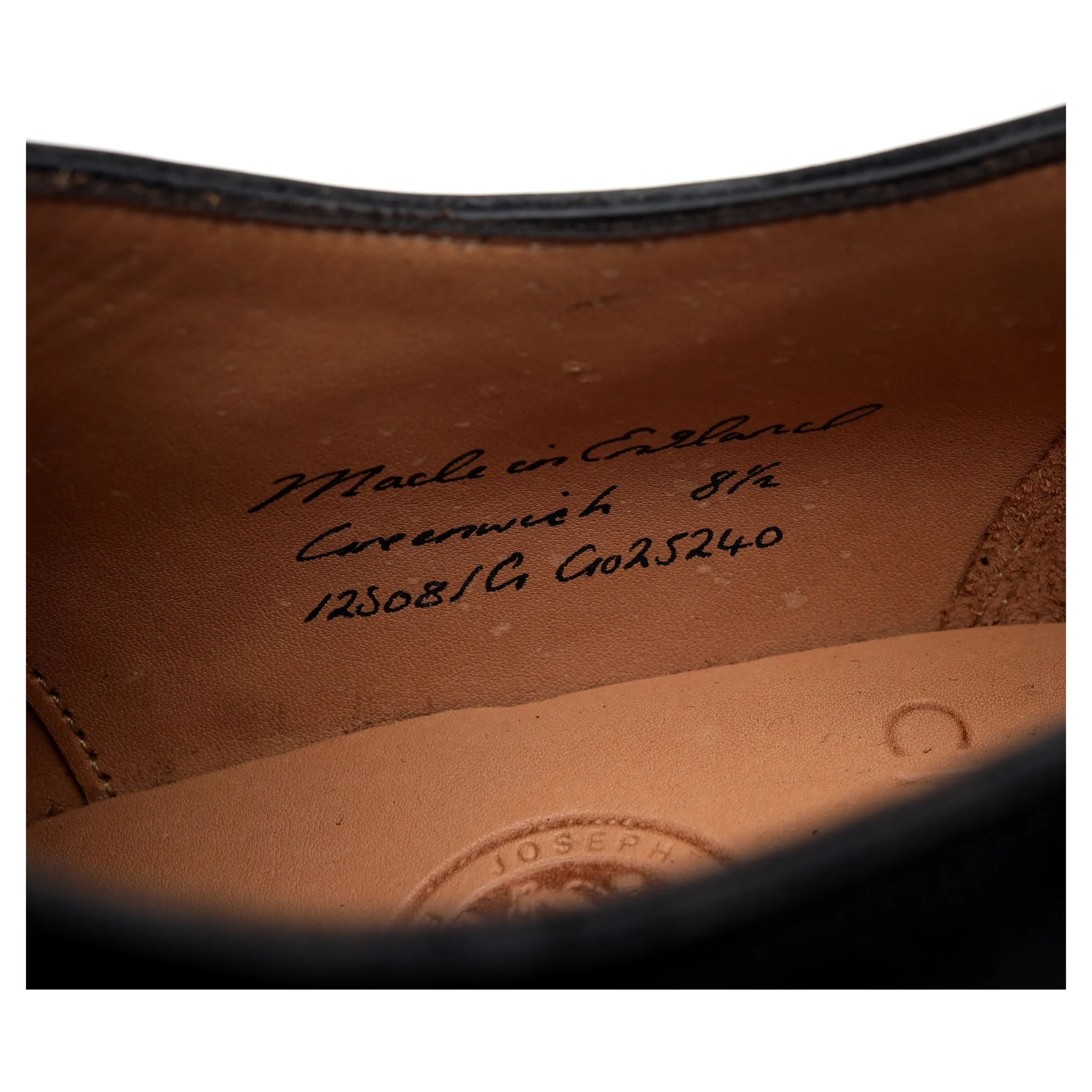 'Greenwich' Black Leather Oxford UK 8.5 G