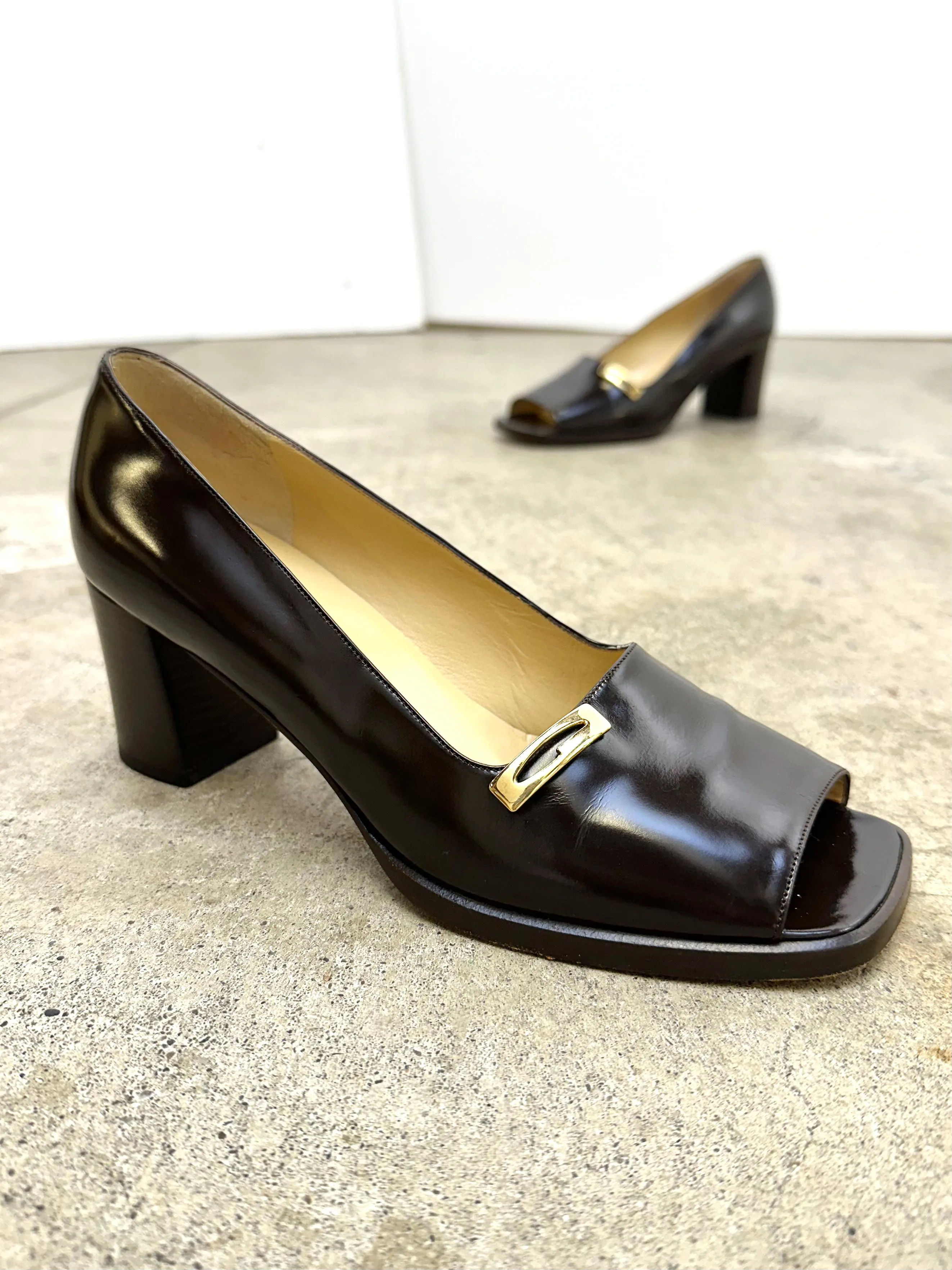 Gucci Tom Ford Peep Toe Pumps