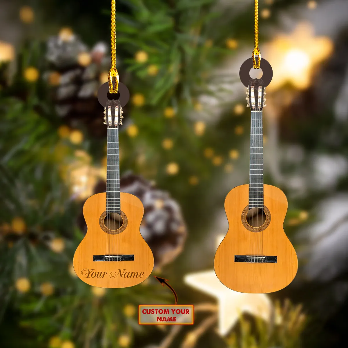 Guitar Classic - Shaped Ornament 09 - HTA