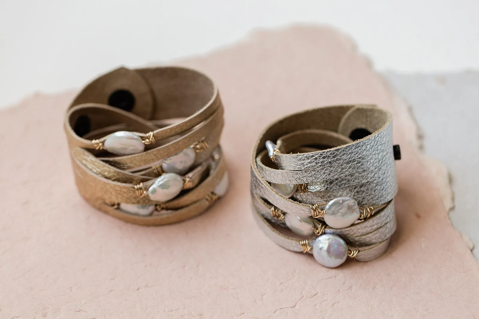 HALLELUJAH Leather Wrap Bracelet, Silver