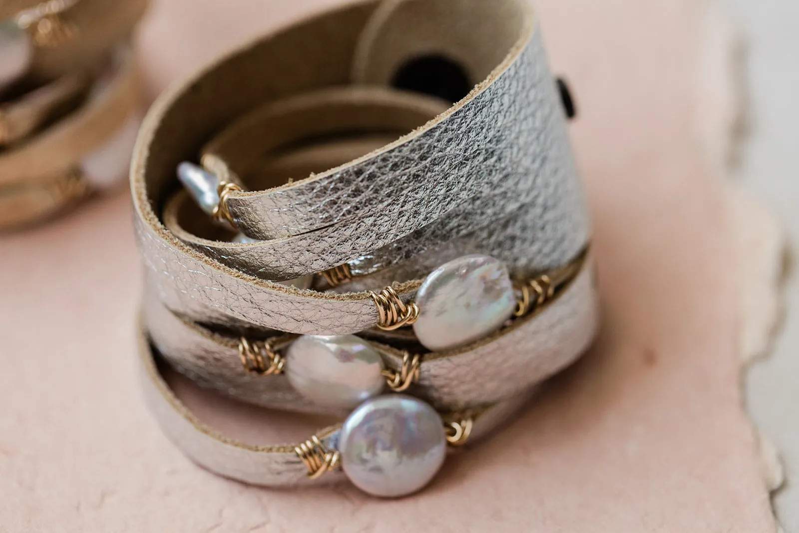 HALLELUJAH Leather Wrap Bracelet, Silver