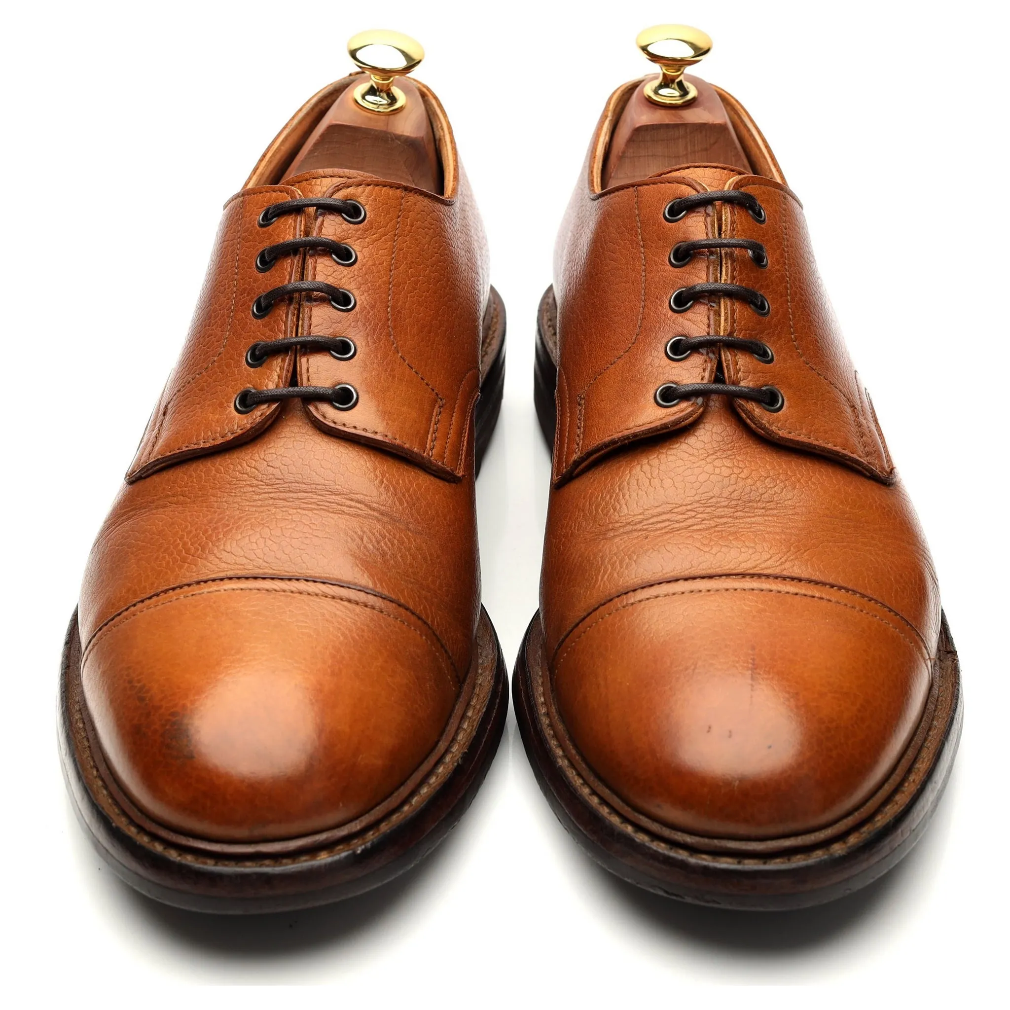 'Hamish' Tan Brown Leather Derby UK 9.5 F