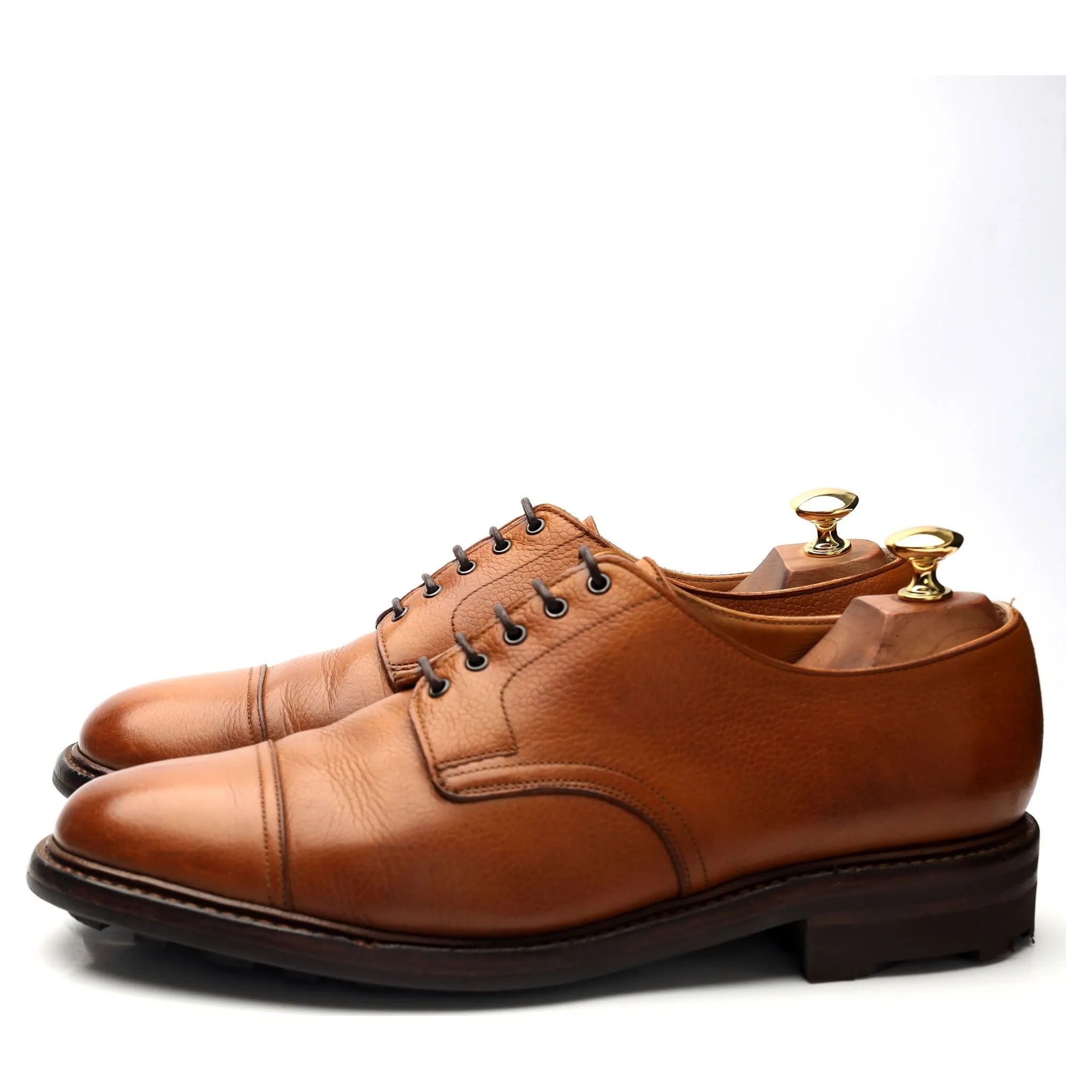 'Hamish' Tan Brown Leather Derby UK 9.5 F