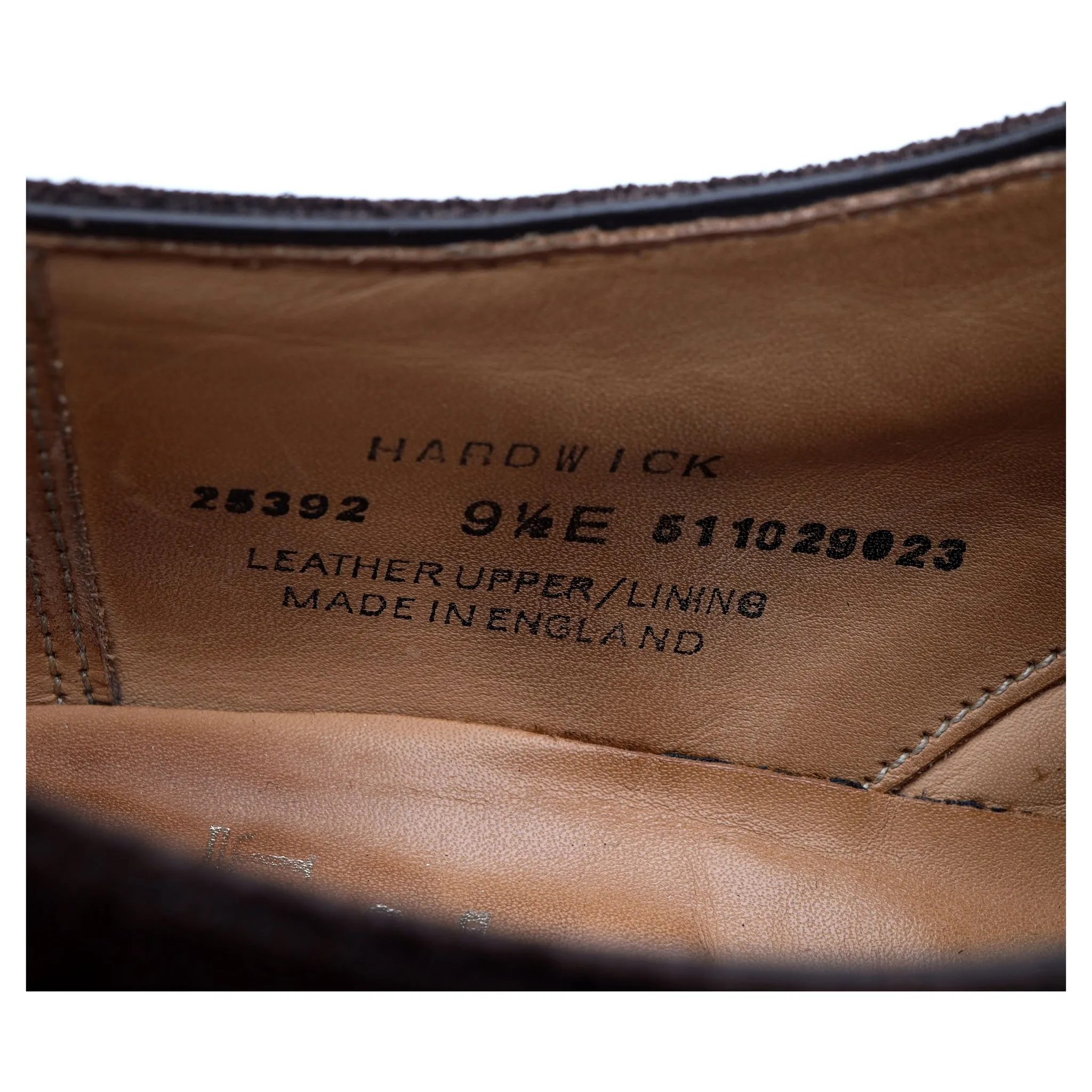 'Hardwick' Dark Brown Suede Split Toe Derby UK 9.5 E