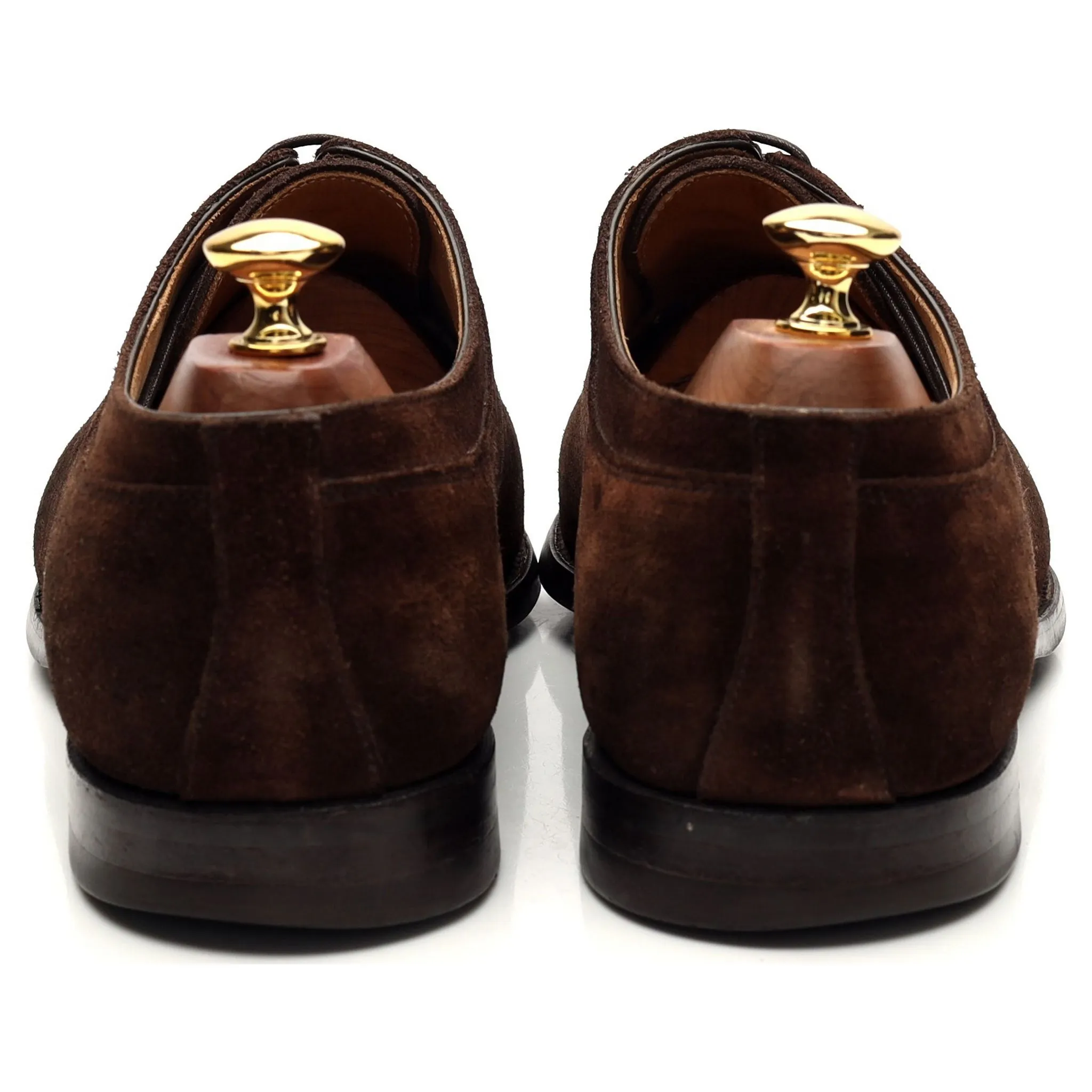 'Hardwick' Dark Brown Suede Split Toe Derby UK 9.5 E
