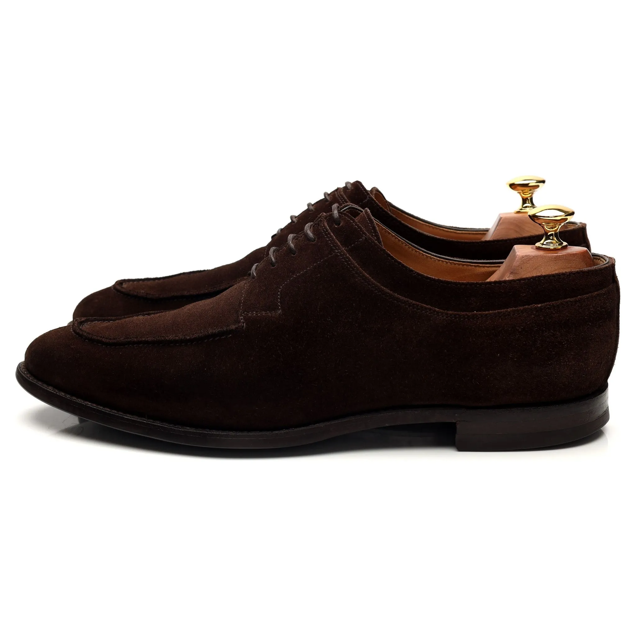 'Hardwick' Dark Brown Suede Split Toe Derby UK 9.5 E