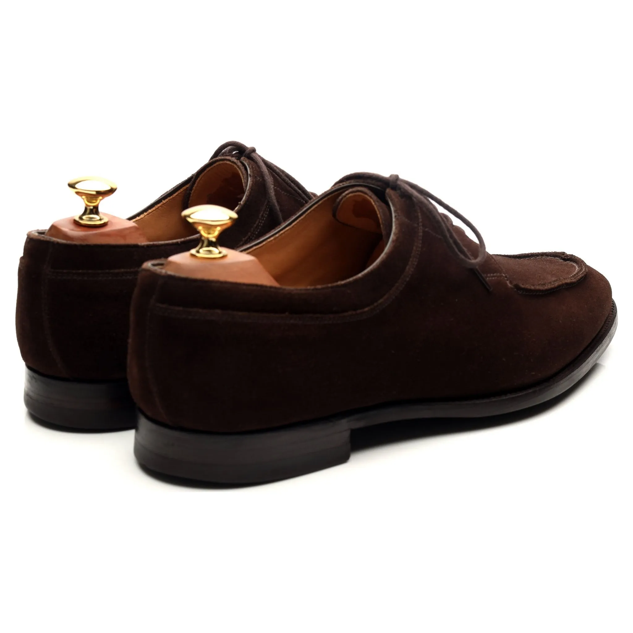 'Hardwick' Dark Brown Suede Split Toe Derby UK 9.5 E