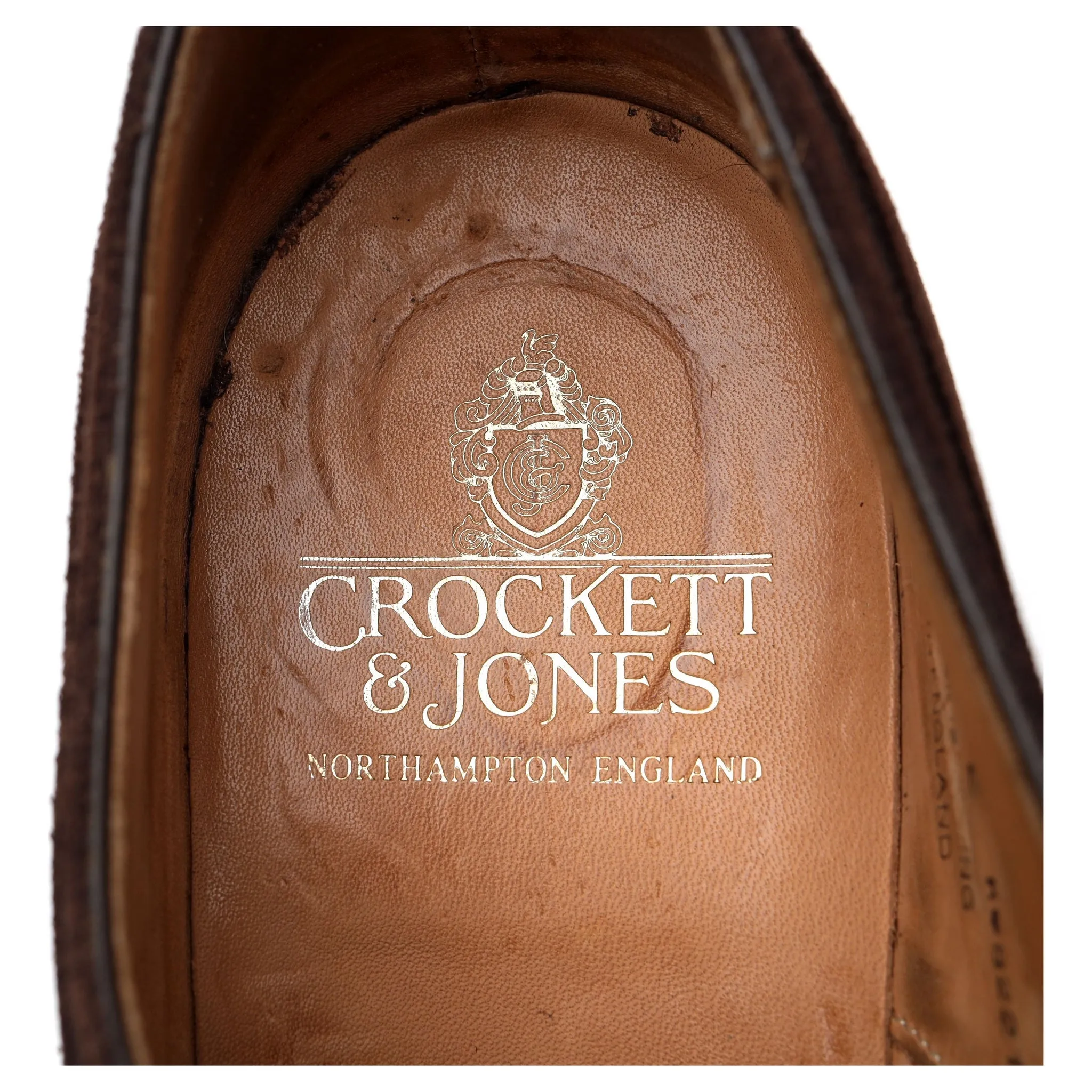'Hardwick' Dark Brown Suede Split Toe Derby UK 9.5 E