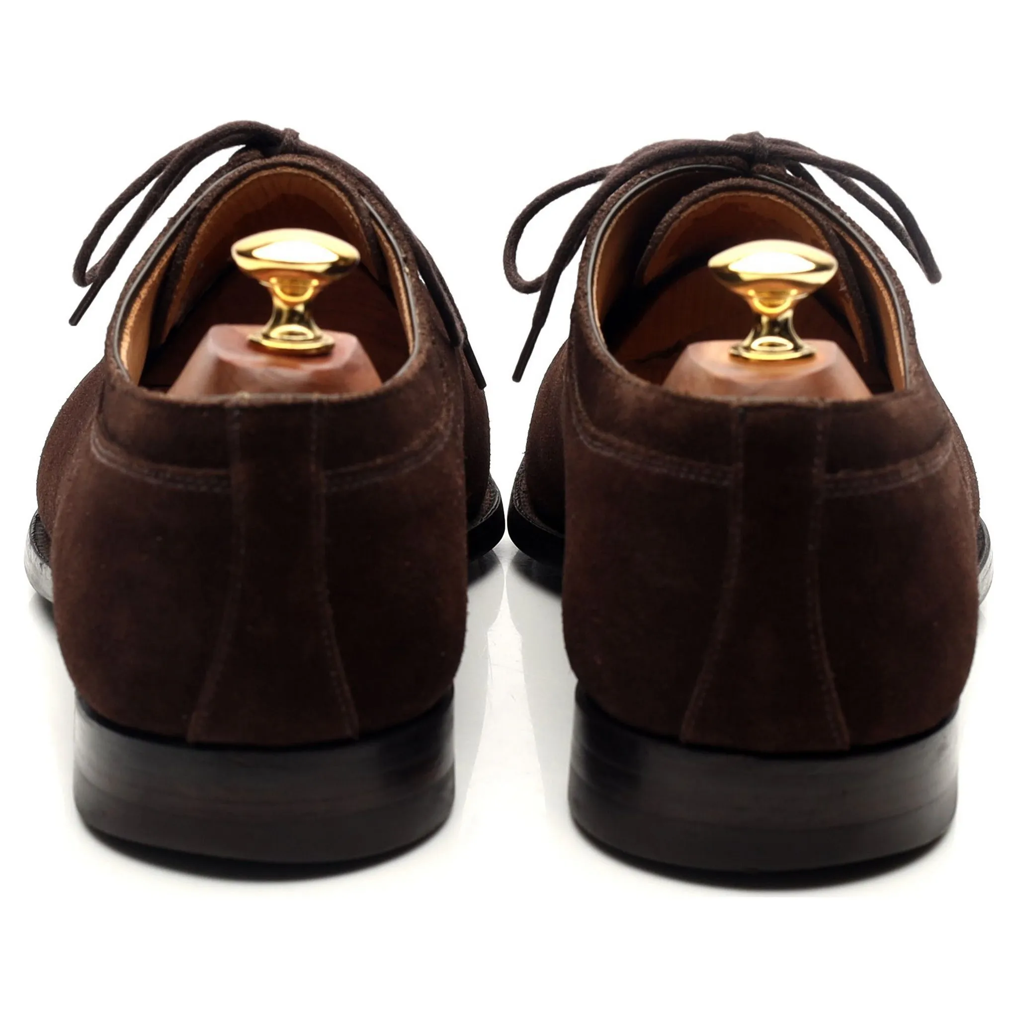 'Hardwick' Dark Brown Suede Split Toe Derby UK 9.5 E